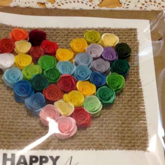 Beautiful new raised front anniversary card - Picture 2 of 4